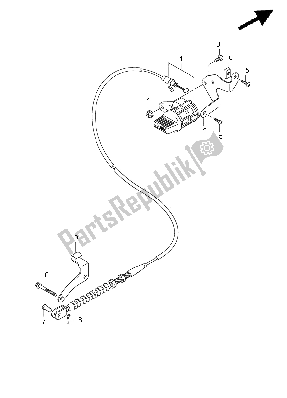 All parts for the Reverse Lock of the Suzuki LT Z 250 Quadsport 2009