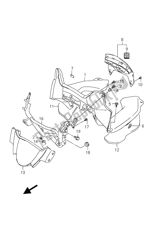 Tutte le parti per il Pannello Del Misuratore del Suzuki GSX 1250 FA 2010