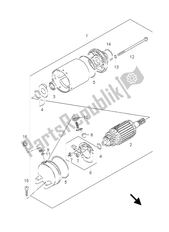 Toutes les pièces pour le Demarreur du Suzuki GS 500 EF 2006