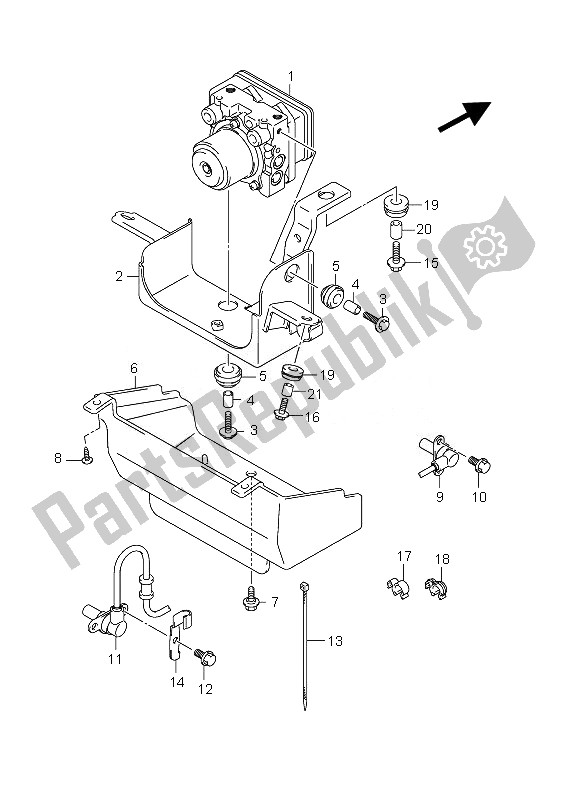 Todas las partes para Unidad Hidraulica de Suzuki GSX 1250 FA 2010