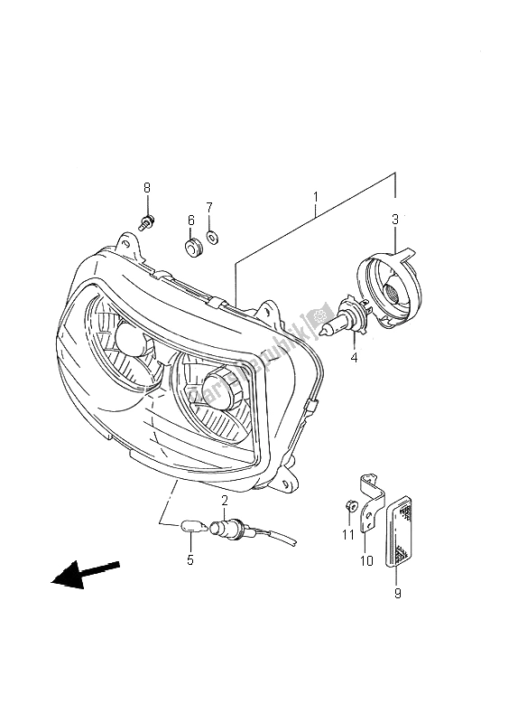 Todas as partes de Lanterna De Cabeça do Suzuki GSX R 750W 1995