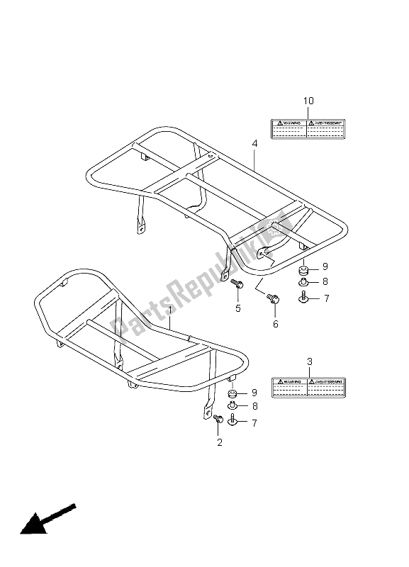 All parts for the Carrier (lt-f250 E24) of the Suzuki LT F 250 Ozark 2012