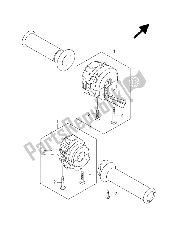 Todas las partes para Interruptor De La Manija de Suzuki GSX 1300R Hayabusa 2009