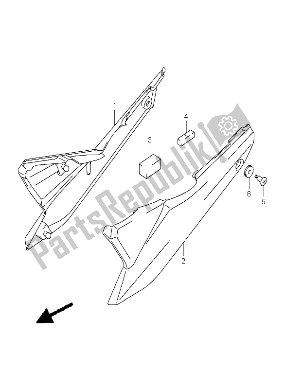 Tutte le parti per il Copertura Del Telaio del Suzuki GSF 650 Nsnasa Bandit 2006