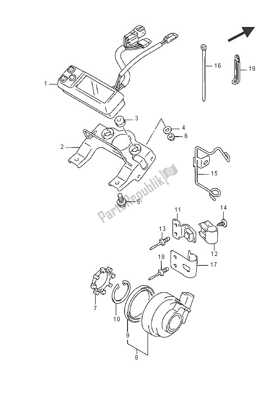 Alle onderdelen voor de Snelheidsmeter van de Suzuki RMX 450Z 2016