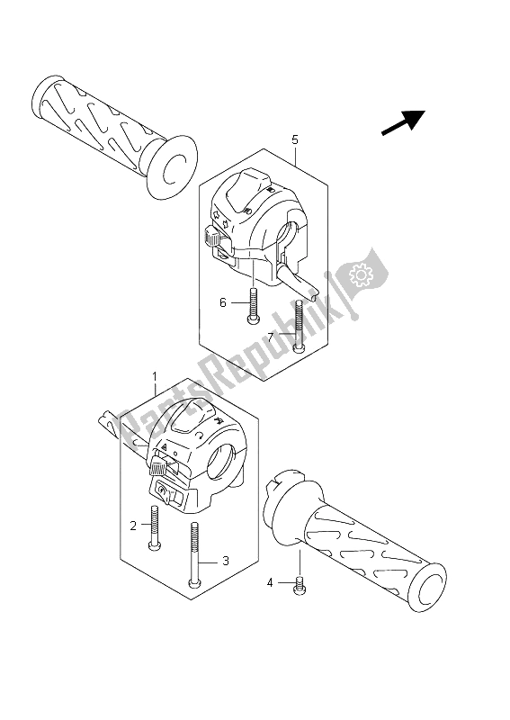 Todas las partes para Interruptor De Manija (an400za E2) de Suzuki Burgman AN 400 AZA 2011