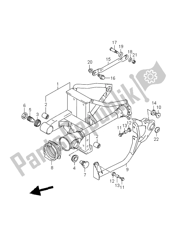 Wszystkie części do Tylne Rami? Wahad? Owe Suzuki C 800 VL Intruder 2010