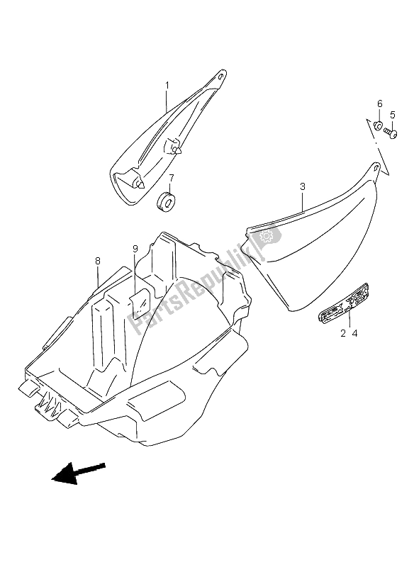 Tutte le parti per il Copertura Del Telaio del Suzuki GSX 750 1999