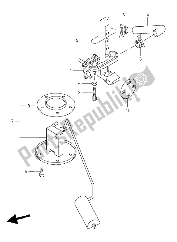 All parts for the Fuel Cock of the Suzuki GSX 600F 2002