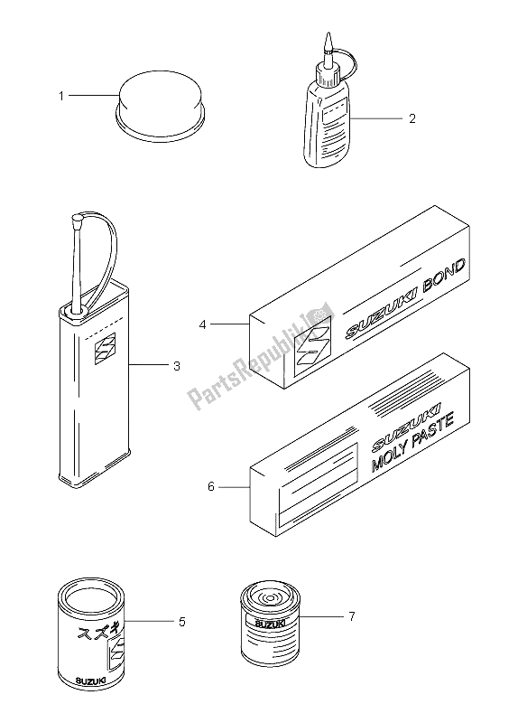 All parts for the Optional of the Suzuki TL 1000R 1999