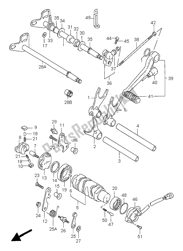 Tutte le parti per il Cambio Di Marcia del Suzuki GSX R 750 1998