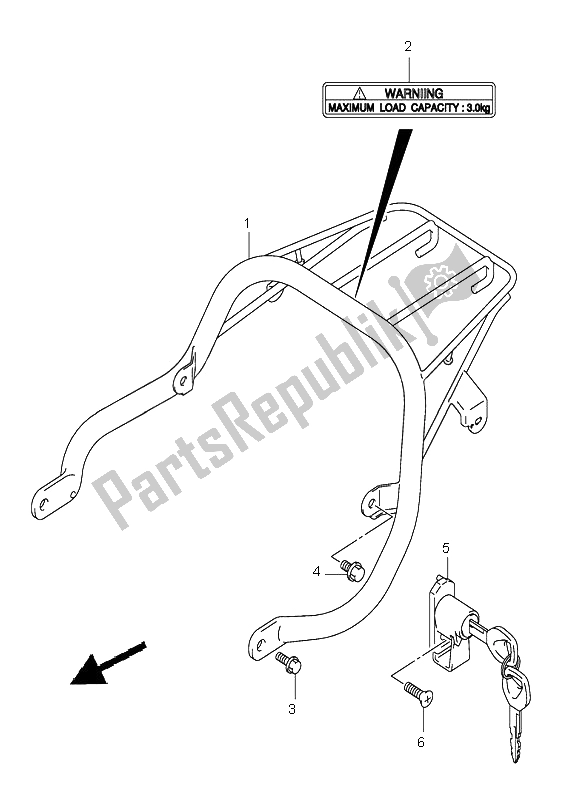 All parts for the Carrier of the Suzuki RV 125 Vanvan 2005