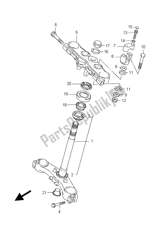 Toutes les pièces pour le Potence De Direction du Suzuki GSX 1250 FA 2012