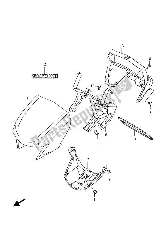 All parts for the Handle Cover (lt-a750xpz) of the Suzuki LT A 750 XPZ Kingquad AXI 4X4 2015