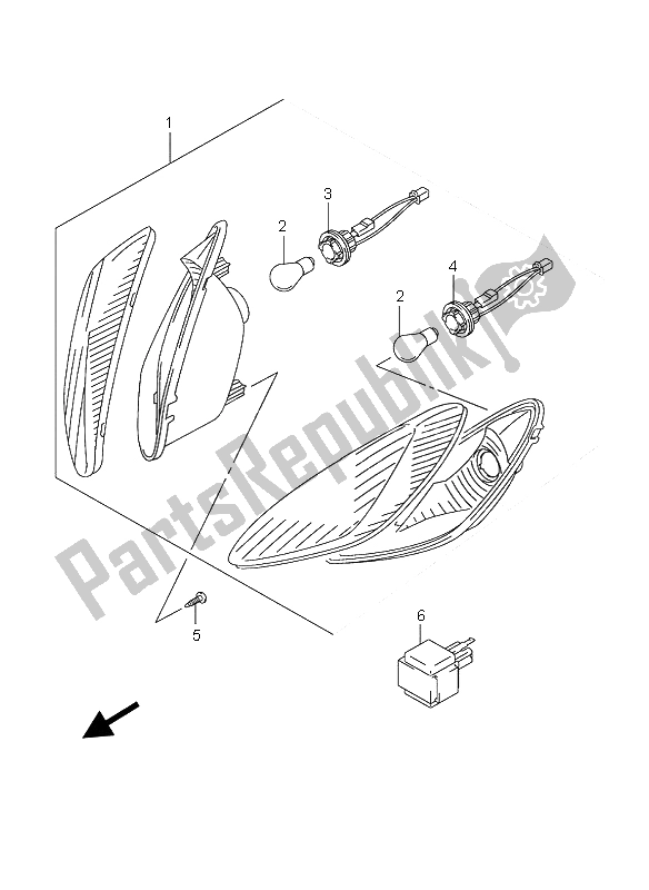 Todas as partes de Lâmpada De Sinalização do Suzuki UH 125 Burgman 2005
