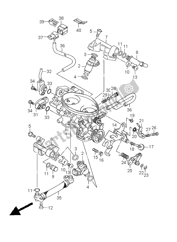 All parts for the Throttle Body of the Suzuki VL 800Z Volusia 2005