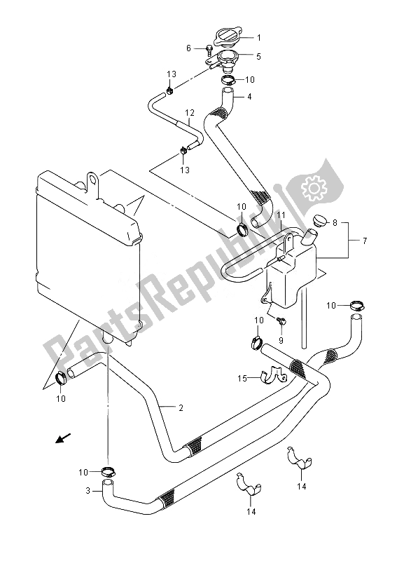 Alle onderdelen voor de Radiator Slang van de Suzuki UH 125A Burgman 2014