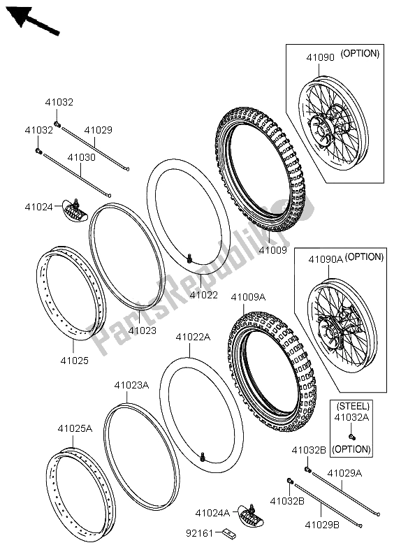 Tutte le parti per il Pneumatico del Suzuki RM Z 250 2005