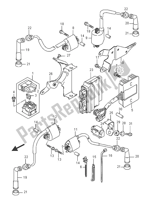 All parts for the Electrical (vz800 E02) of the Suzuki VZ 800 Intruder 2016