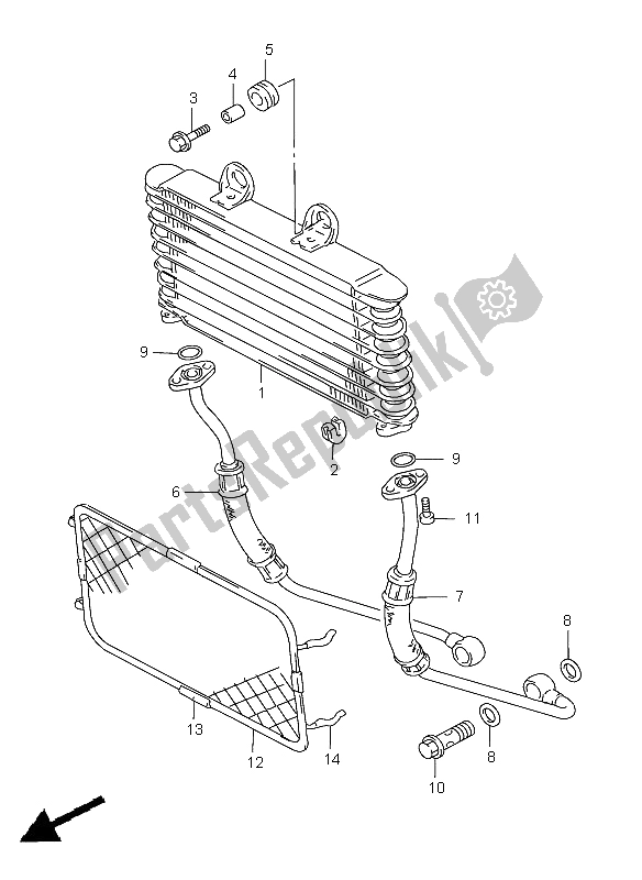 Todas las partes para Enfriador De Aceite de Suzuki GSF 1200 Nssa Bandit 1998