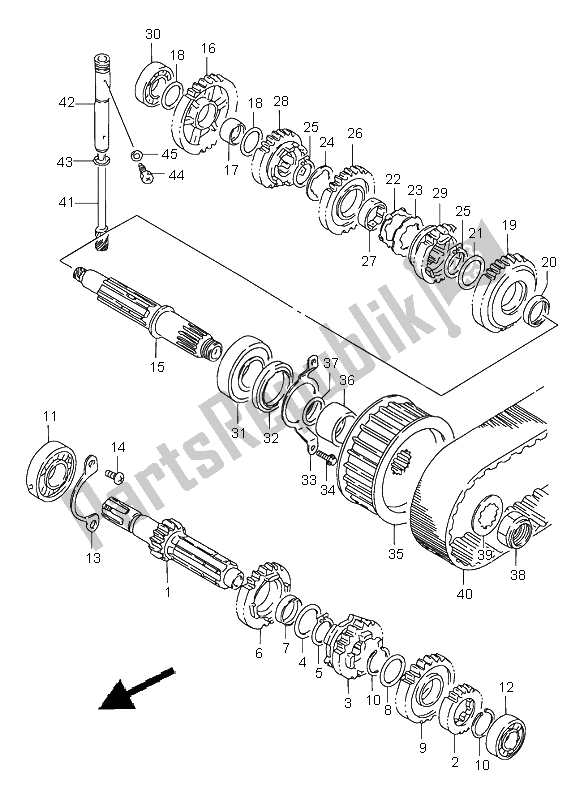 Toutes les pièces pour le Transmission du Suzuki LS 650 Savage 1999