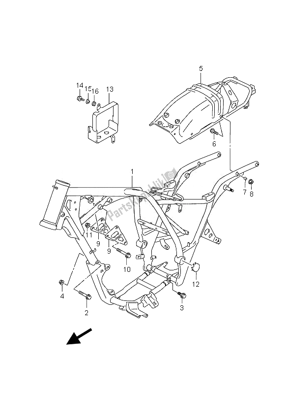 Toutes les pièces pour le Cadre du Suzuki GZ 125 Marauder 2007