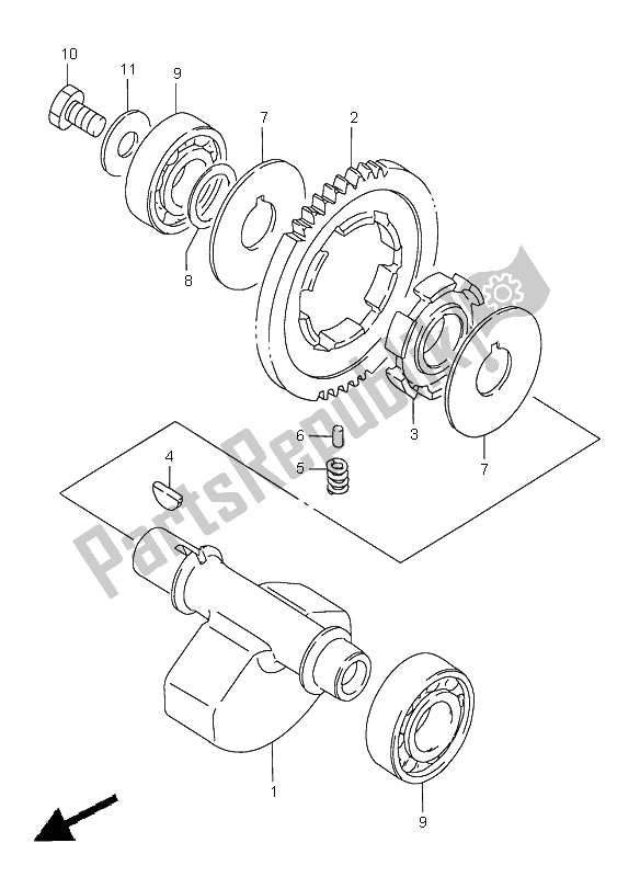 Alle onderdelen voor de Crank Balancer van de Suzuki LS 650 Savage 2002