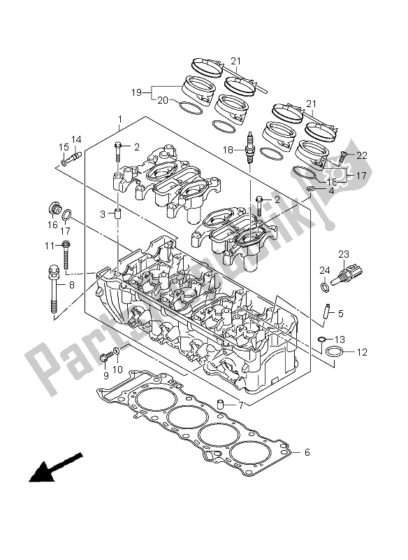 Todas las partes para Cabeza De Cilindro de Suzuki GSX R 600 2010