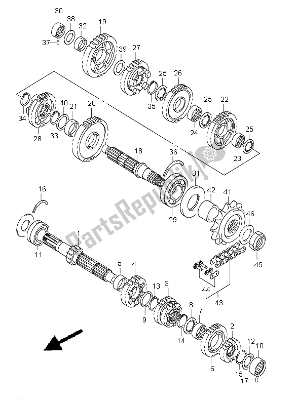 Toutes les pièces pour le Transmission du Suzuki GSX R 1000 2003