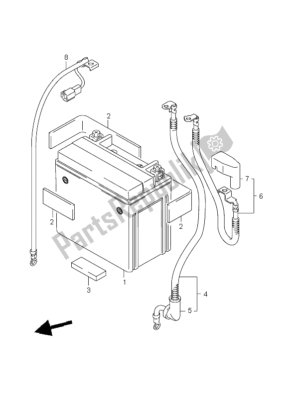 Tutte le parti per il Batteria del Suzuki GSX 1400 2006