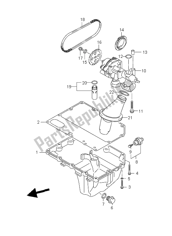 Toutes les pièces pour le Carter D'huile Et Pompe à Huile du Suzuki GSX R 600 2006