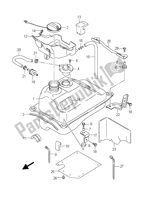 Tutte le parti per il Serbatoio Di Carburante del Suzuki Burgman AN 400 AZA 2009