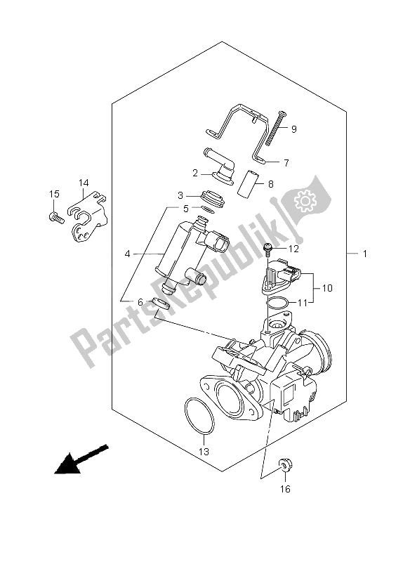 All parts for the Throttle Body of the Suzuki RV 125 Vanvan 2008