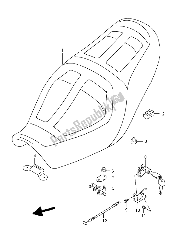 Todas las partes para Asiento de Suzuki GSX 1200 Inazuma 2001