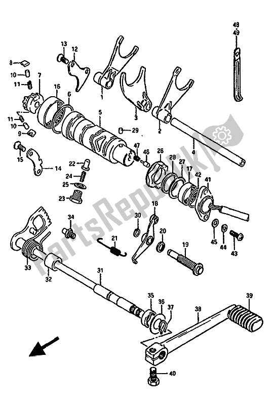 Tutte le parti per il Cambio Di Marcia del Suzuki GSX 550 1985