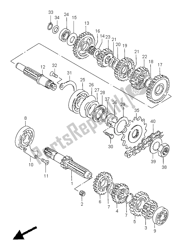 Toutes les pièces pour le Transmission du Suzuki GN 250E 2000