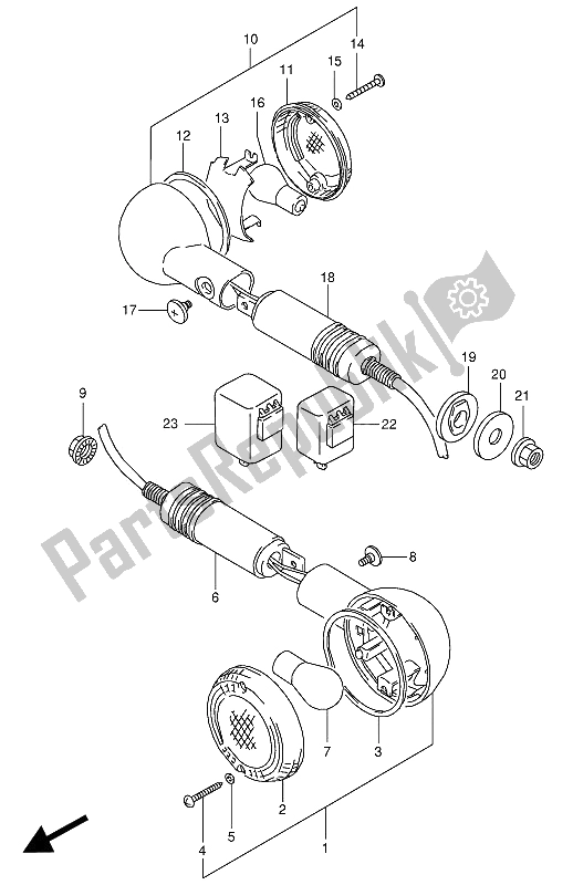 Todas las partes para Lámpara De Señal De Giro de Suzuki VX 800U 1993