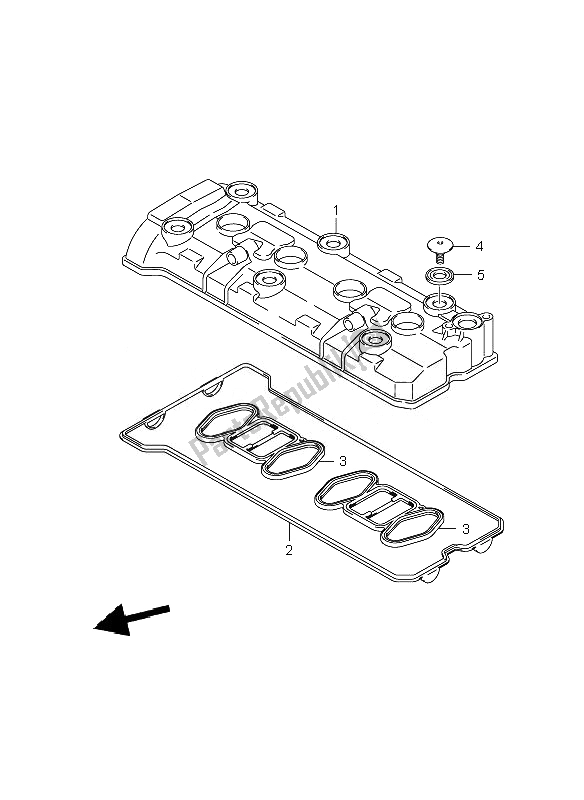 Todas las partes para Cubierta De Tapa De Cilindro de Suzuki GSR 600A 2007