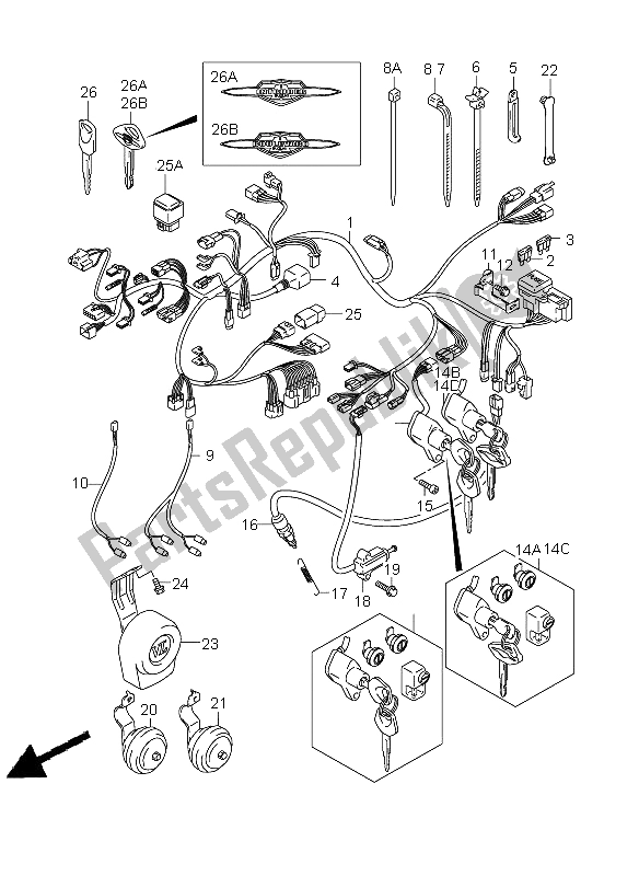 Toutes les pièces pour le Faisceau De Câblage du Suzuki C 1500 VL 2009