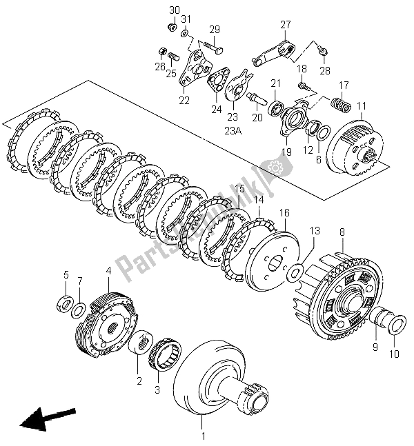 Toutes les pièces pour le Embrayage du Suzuki LT F 250 Ozark 2002