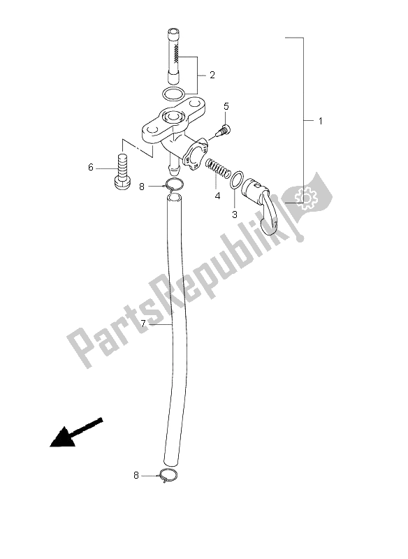 Todas as partes de Torneira De Combustível do Suzuki RM 85 2002