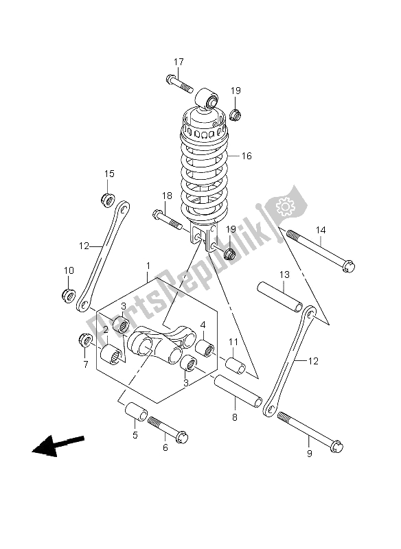 Toutes les pièces pour le Levier De Coussin Arrière du Suzuki GSF 1250 Nassa Bandit 2009