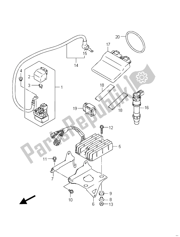 All parts for the Electrical (gsf650) of the Suzuki GSF 650 Sasa Bandit 2011