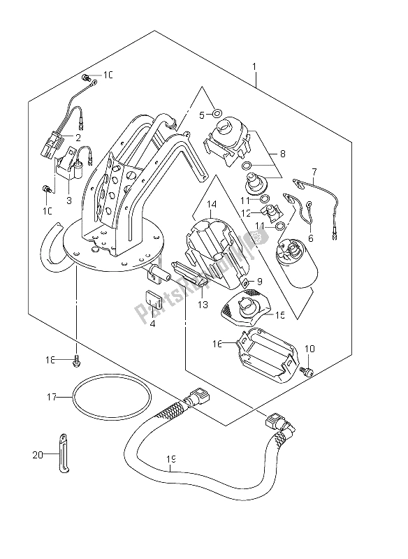 Todas las partes para Bomba De Combustible de Suzuki GSX 650 FA 2011