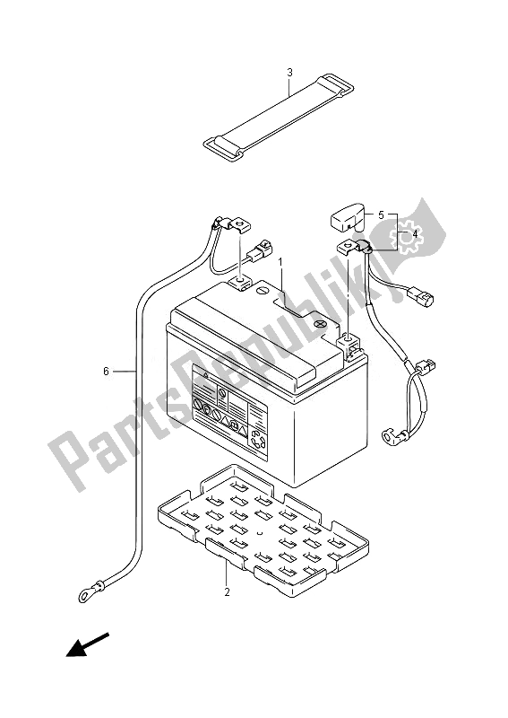 Alle onderdelen voor de Accu van de Suzuki GSX 1250 FA 2014
