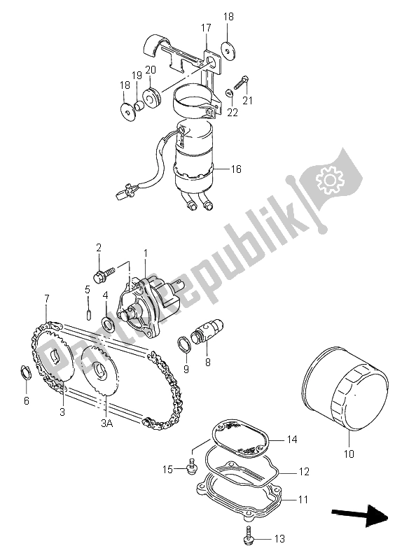 Toutes les pièces pour le Pompe à Huile Et Pompe à Carburant du Suzuki VS 800 Intruder 1995