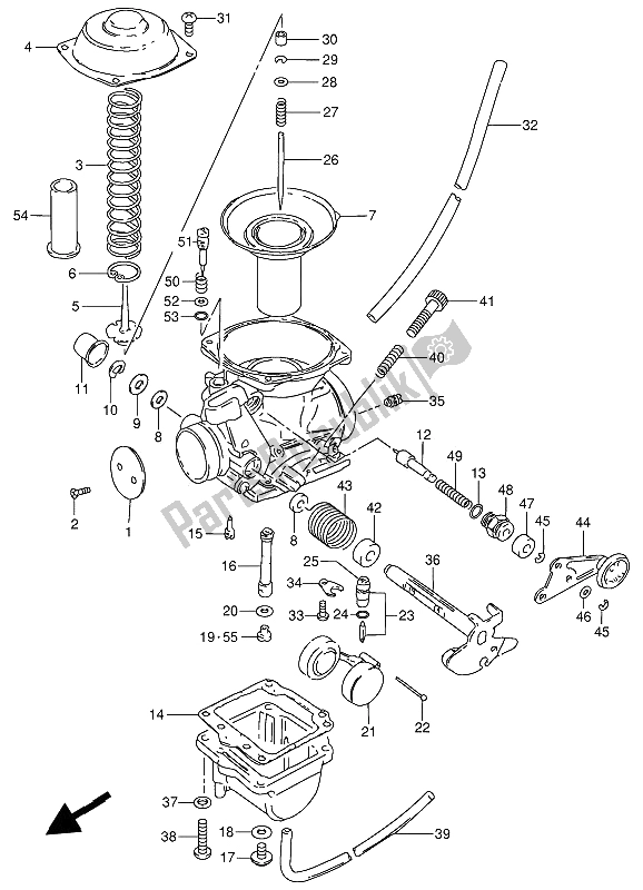 Tutte le parti per il Carburatore del Suzuki GN 250 1993