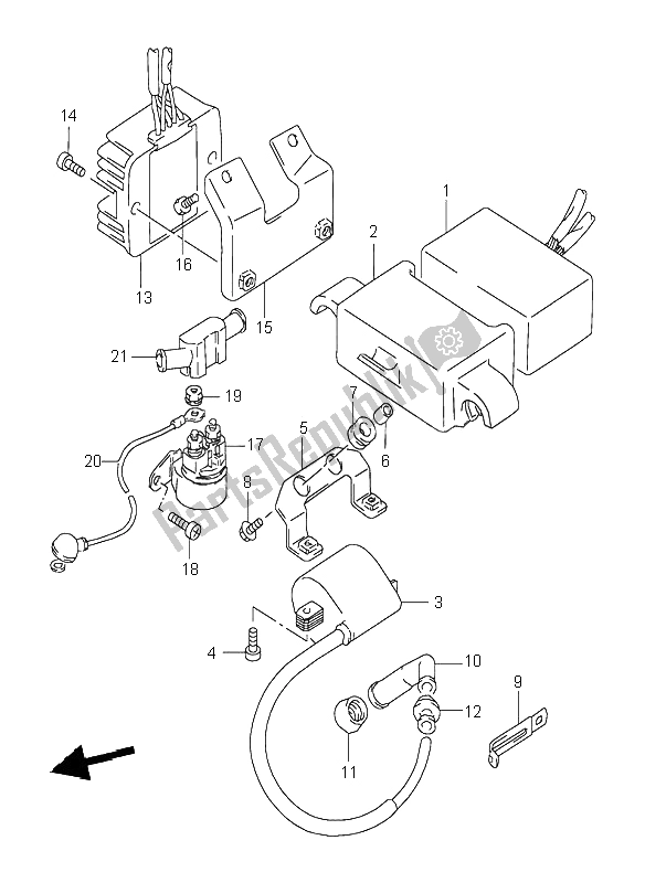 Toutes les pièces pour le électrique du Suzuki DR 350 SE 1998