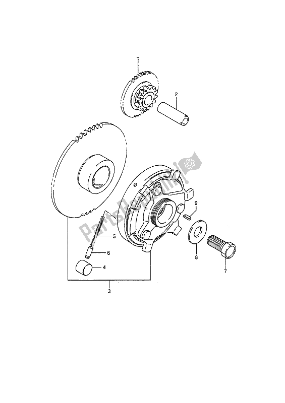 Tutte le parti per il Frizione Di Avviamento del Suzuki GSF 400 Bandit 1992