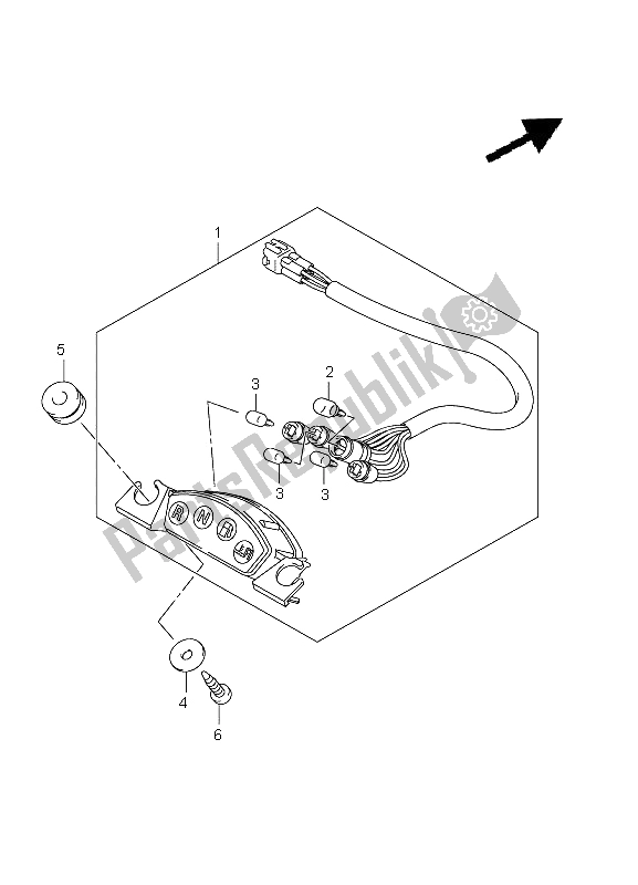 Alle onderdelen voor de Controlelampje van de Suzuki LT Z 400Z Quadsport 2012